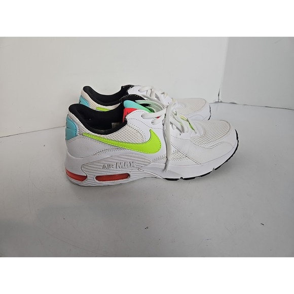 Nike White Air Max Excee CW5606-100 Lace Up Shoes Women's sz. 10 Orange Blue Gr. - Picture 1 of 10